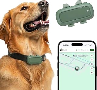 GPS Tracker für Hunde | Bis zu 15 Tage Akku mit WiFi-Energiesparzonen | GPS + WiFi + Bluetooth O…