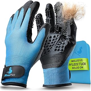 BluePet Fellpflegehandschuh Hund, Katze & Pferd – Fellhandschuh zur Fellpflege, Handschuh zum Ent…
