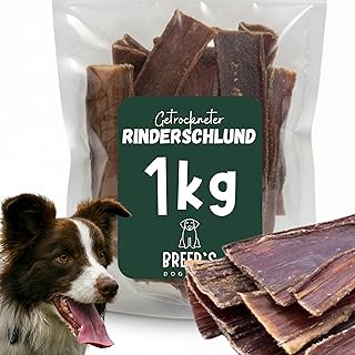 BREERs Rinderdörrfleisch getrocknet 15cm Trockenfleisch für Hunde 1 kg Kauartikel für große &…