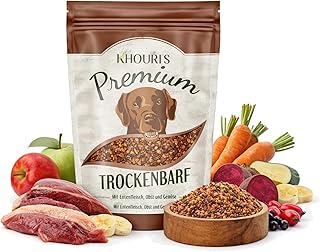 Premium Trockenbarf Hundefutter für Hunde, mit Entenfleisch, Obst und Gemüse, Getreidefrei, 80%…