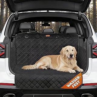 Hainberger Kofferraumschutz Hund gesteppt mit Seiten- und Ladekantenschutz Hundedecke Auto Koffer…