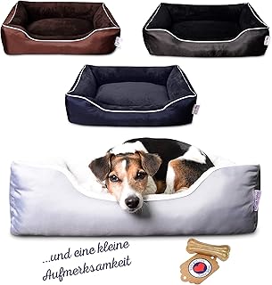 Tante Hilde Hooge Hundebett für kleine Hunde Waschbar, Robust, Pflegeleicht & Mega Kuschelig! (B…