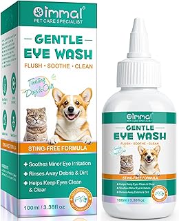 Hunde- und Katzen-Augentropfen gegen Infektionen, 100 ml Tränenfleckenentferner, Hunde-Augenspü…