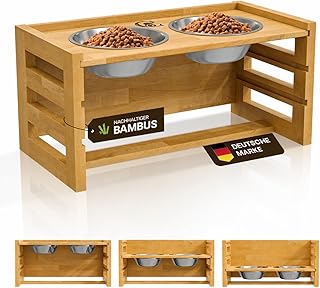 Hundenapf erhöht – Für Kleine Mittlere Große Hunde ergonomische Fresshaltung, Premium Futterst…