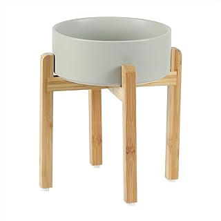 Havniva Keramik-Hundeschale-Set 21 cm, hochgestellter Futterhalter mit Ständer, Futter- und Wass…