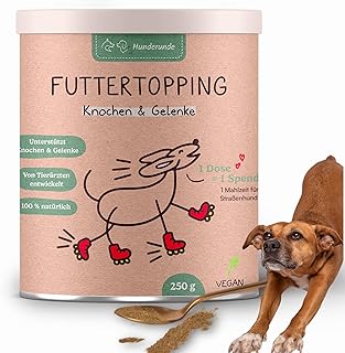 Hunderunde – Futtertopping Knochen & Gelenke 250g – Beweglichkeit & Starke Knochen I Bierhefe…