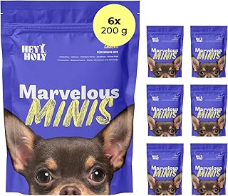 HEY HOLY Premium Hundeleckerlis für Minis 100% getreidefrei | Hunde Snacks | 6 x 200 g Leckerli …