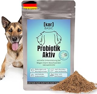 Probiotik Aktiv für Hunde – mit lebenden Darmbakterien zur Darmsanierung & Aufbaukur bei Durchfa…