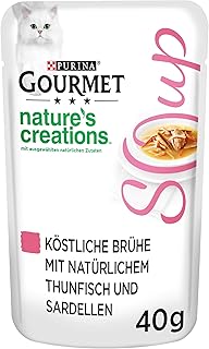 Gourmet Crystal Soup für Katzen mit naturbelassenem Thunfisch und Sardellen, 32er Pack (32 x 40g)