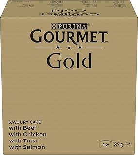 Gourmet Gold Raffiniertes Ragout Katzenfutter nass, Sorten-Mix, 96er Pack (96 x 85g)