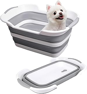 Faltbare Haustier-Badewanne mit Abflussloch,Tragbare Hundebadewanne,Faltbare Hundebadewanne,Fragb…