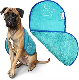 Pastaclean Hundehandtuch (Türkis) Handtuch für Hunde – saugstark & schnelltrocknend – Mikrofa…