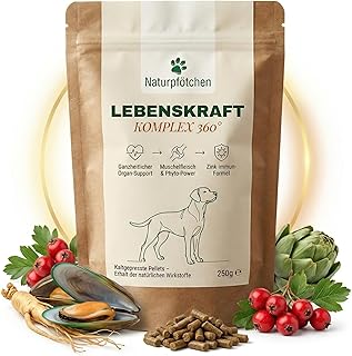 Lebenskraft Komplex 250g – Gelenke & Multivitamin für Hunde – Mit Grünlippmuschel, Kräuter…