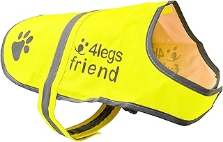 Hunde Sicherheitsweste mit Leinenbefestigungsring 5 Größen – Hohe Sichtbarkeit für Outdoor Akt…