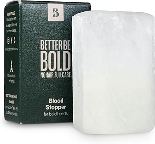 BETTER BE BOLD Blutstiller Alaunstein 75 g I Stoppt Blutungen sofort nach der Rasur I Antisepti…