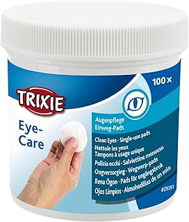 Trixie Augenpflege Einweg Pads – Reinigungspads für Hunde, Katzen & Kleintiere – mit Aloe Ve…