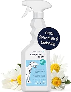 Anti Juckreiz Spray für Hunde 500ml – Akute Soforthilfe & wirksame Beruhigung bei Entzündung, M…