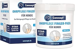 Canosept Ohrpflege Finger-Pads für Hunde 50 Stück – praktischer Hunde Ohrenreiniger Hund, Ohrre…