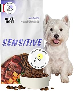 HEY HOLY Sensitives Hundefutter Pferd | Hypoallergenes, getreidefreies Hundefutter trocken für e…