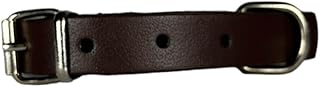 Hundehalsband aus Echtleder – Verstellbares Lederhalsband aus Rindsleder für kleine, mittlere …