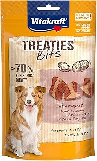 Vitakraft Treaties Bits, Hundeleckerli, Hundesnack weich, gefüllt mit Leberwurst, Hunde Training…