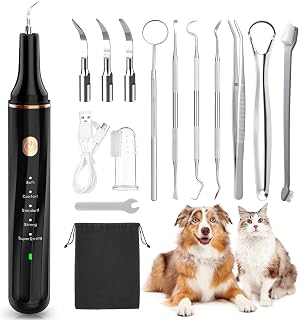 Zahnreiniger Ultraschall für Hund und Katze, Zahnreiniger für Haustiere, Zahnpflege Set, Zahnre…