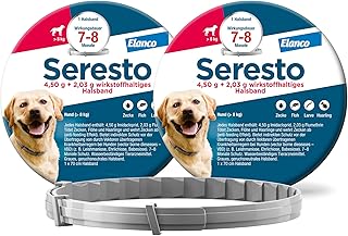 Seresto Zeckenhalsband für große Hunde ab 8kg, 8 Monate Schutz, 2 Stück | Spar-Set mit 2 Stüc…