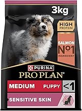 Pro Plan Medium Puppy Sensitive Skin, Welpenfutter trocken, reich an Lachs, 1er Pack (1 x 3 kg)