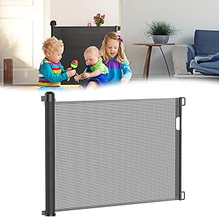 Treppenschutzgitter Ausziehbar 0-150 cm Baby Schutzgitter mit Doppelschloss Stabil Türschutzgitt…