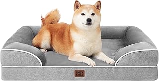 EHEYCIGA Orthopädisches Hundebett Grosse Hunde, 91x68cm, Memory Foam Hundekorb Mittelgroße Hund…