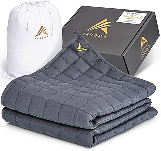 Akroma Premium Gewichtsdecke 155x220cm 12KG – Anti Stress Therapiedecke – Schwere Bettdecke zum…