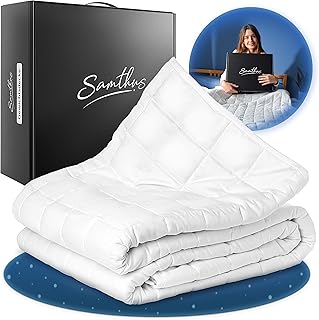 Samthus Gewichtsdecke 135x200cm 6kg Oeko-Tex Zertifiziert – Entspannungsdecke 100% Baumwolle – Sc…