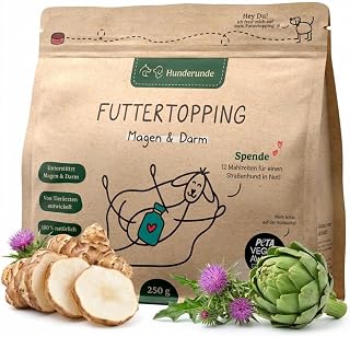 Hunderunde – Gras & Kotfressen Pulver – Gegen Sodbrennen Hund & Durchfall – natürliche Darmflora…