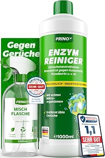 Enzymreiniger Konzentrat 1030ml XXL SET inkl. Mischflasche – STARKER GERUCHSENTFERNER – Ergibt bi…