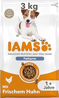 IAMS Light Hundefutter trocken mit Huhn – fettarmes Trockenfutter für Hunde ab 1 Jahr, 3 kg