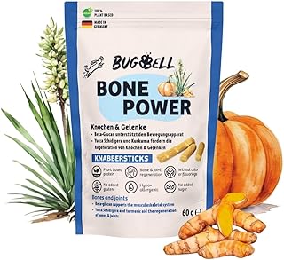 BugBell 60g Knabbersticks BonePower – Soft Hundeleckerli mit sehr wenig Fett – Knochen & Gelenke …