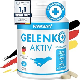 PAWSAN® Gelenktabletten Hund – Grünlippmuschel Hund – HOCHDOSIERT – Gelenktabletten für Hunde …