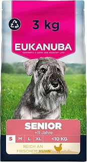 Eukanuba Senior Hundefutter mit frischem Huhn für kleine Rassen, Premium Trockenfutter für ält…
