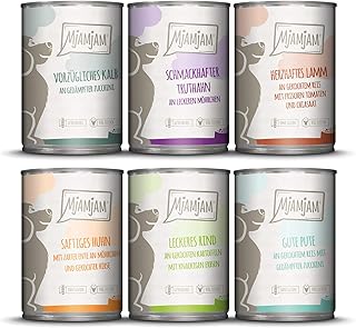 MjAMjAM – Premium Nassfutter für Hunde – Mixpaket II – mit Huhn & Ente, Rind, Pute, Kalb, Trutha…