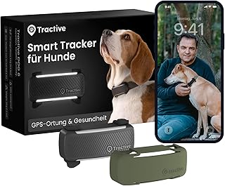 Tractive Smarter Hunde GPS Tracker | Bundle mit Cover | Modell 2025 | Live-GPS-Ortung | Weglaufal…