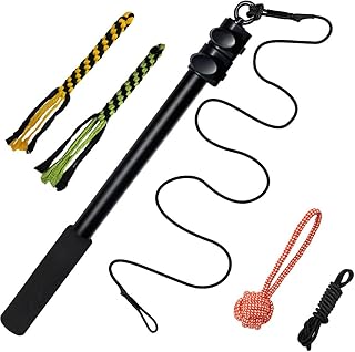 Reizangel Hunde, 102cm Ausziehbar Teleskopstange mit Ersatzseil, Profi Reizangel für Große und …