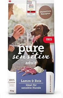 MERA Pure Sensitive Lamm & Reis, Hundefutter trocken für Sensible Hunde, Trockenfutter aus Lamm …