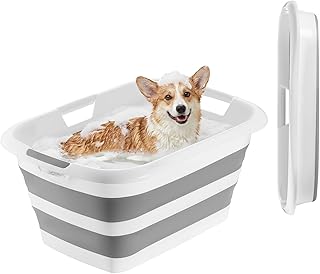 VEVOR Faltbare Hundebadewanne 34L, Tragbare Haustierbadewanne aus PP & TPR, Haustierwanne zum Bad…