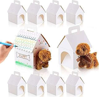 Hayaww süße leere Geschenkboxen in Hausform mit Tür und Griff tragbare faltbar Geschenkboxen m…