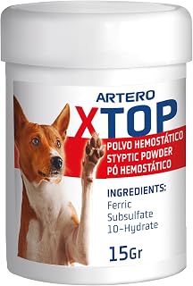 X-Top Hämostatisches Pulver für Haustiere (Hunde und Katzen) Stillt sofort kleine Blutungen, di…