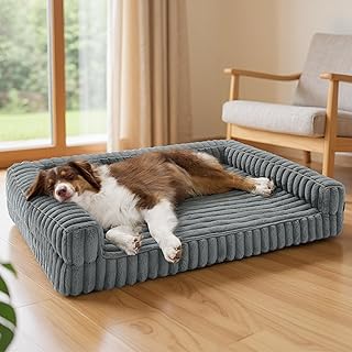 BEDSURE orthopädisches Hundebett Grosse Hunde – 89x64x18cm | wasserdichtes Hundesofa mit Memory-…