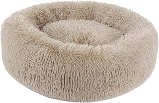 BVAGSS Hundebett Rund Katzenbett Flauschig Donut Kuscheliges Hundekissen Waschbar Ultra Weicher P…