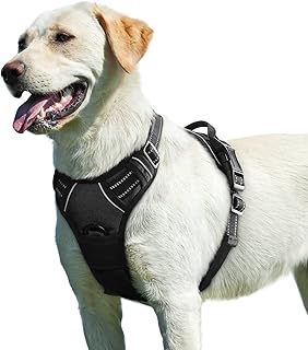 Eagloo Hundegeschirr Grosse Hunde, Anti Zieh Verstellbare mit 2 Clips | Anti Würg, Weich gepolst…