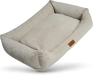 FREUDENTIER Orthopädisches Hundebett aus Cord, Waschbar, Made in EU | Gelenkschonendes Hundesofa…