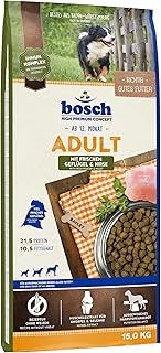 bosch HPC Adult mit frischem Geflügel & Hirse | Hundetrockenfutter für ausgewachsene Hunde alle…